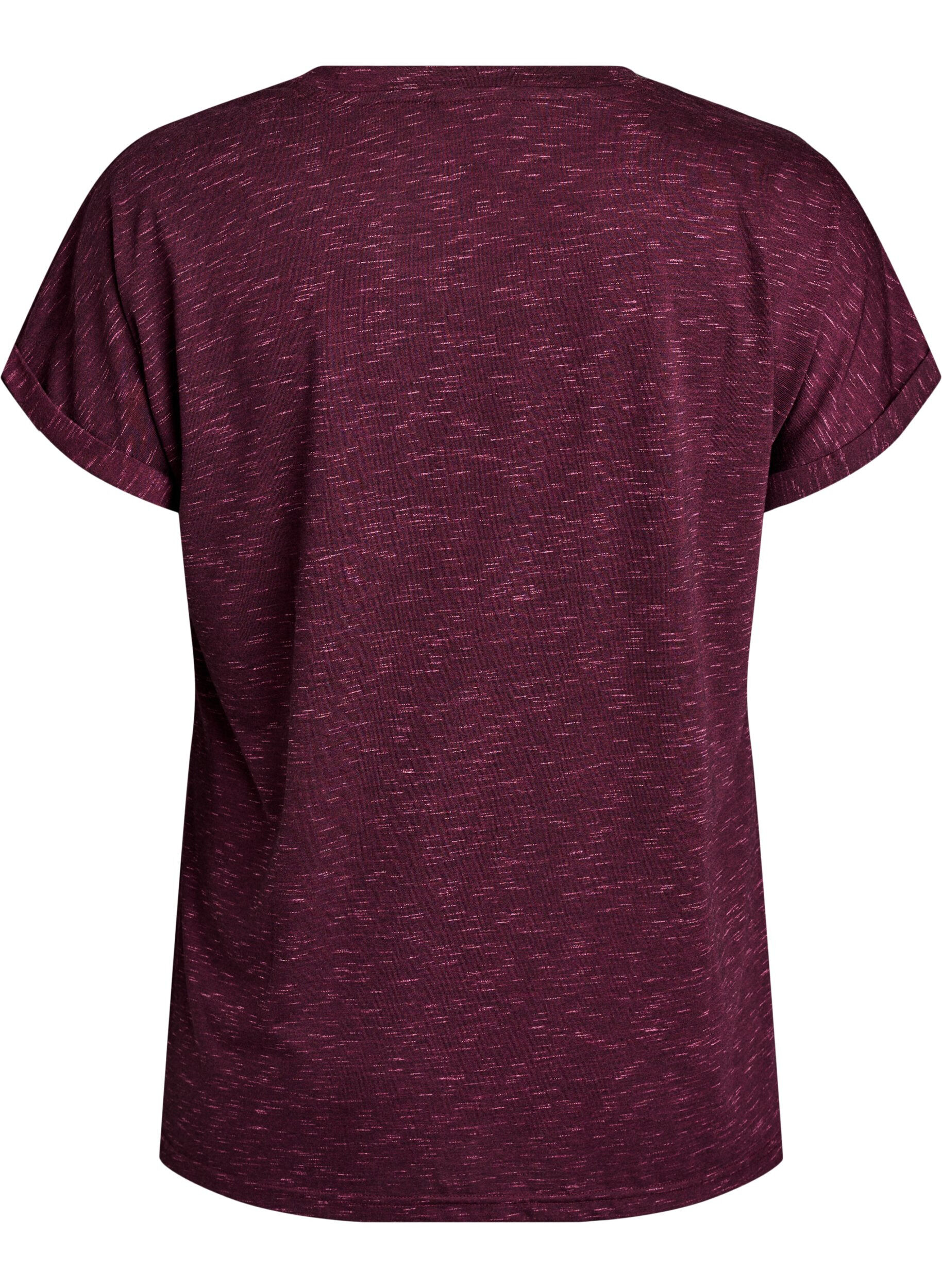 ZizziT-shirt d'entra&icirc;nement ample &agrave; manches courtes, Bordeaux fonc&eacute;, Packshot image number 1