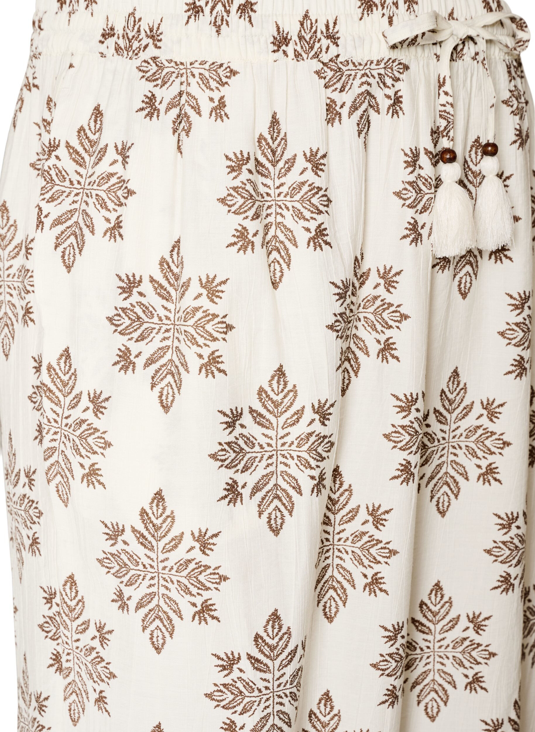 ZizziPantalon ballon taille haute &agrave; motifs, Vanille, Packshot image number 2