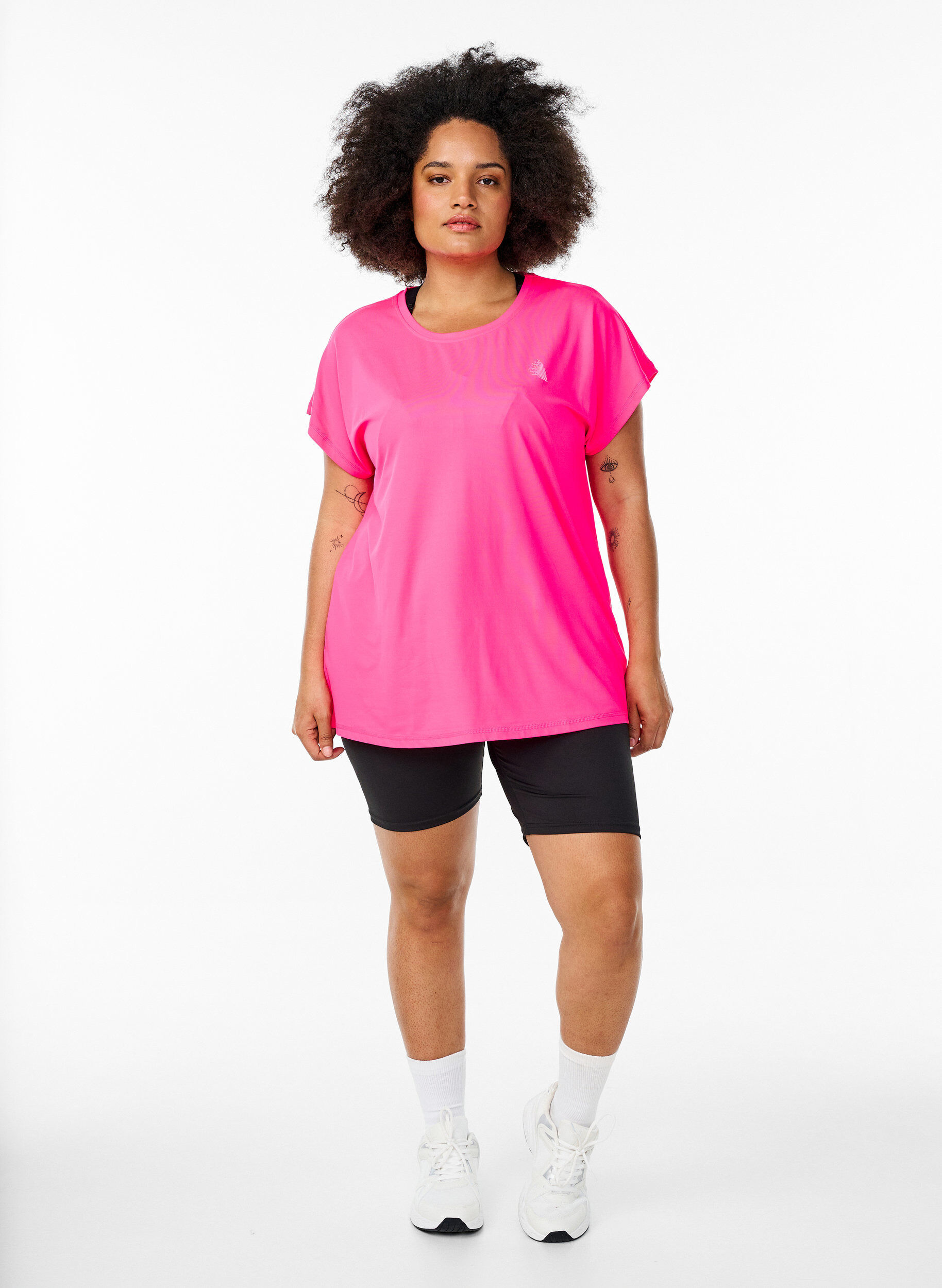 ZizziT-shirt de sport couleur unie, Rose, Model image number 1