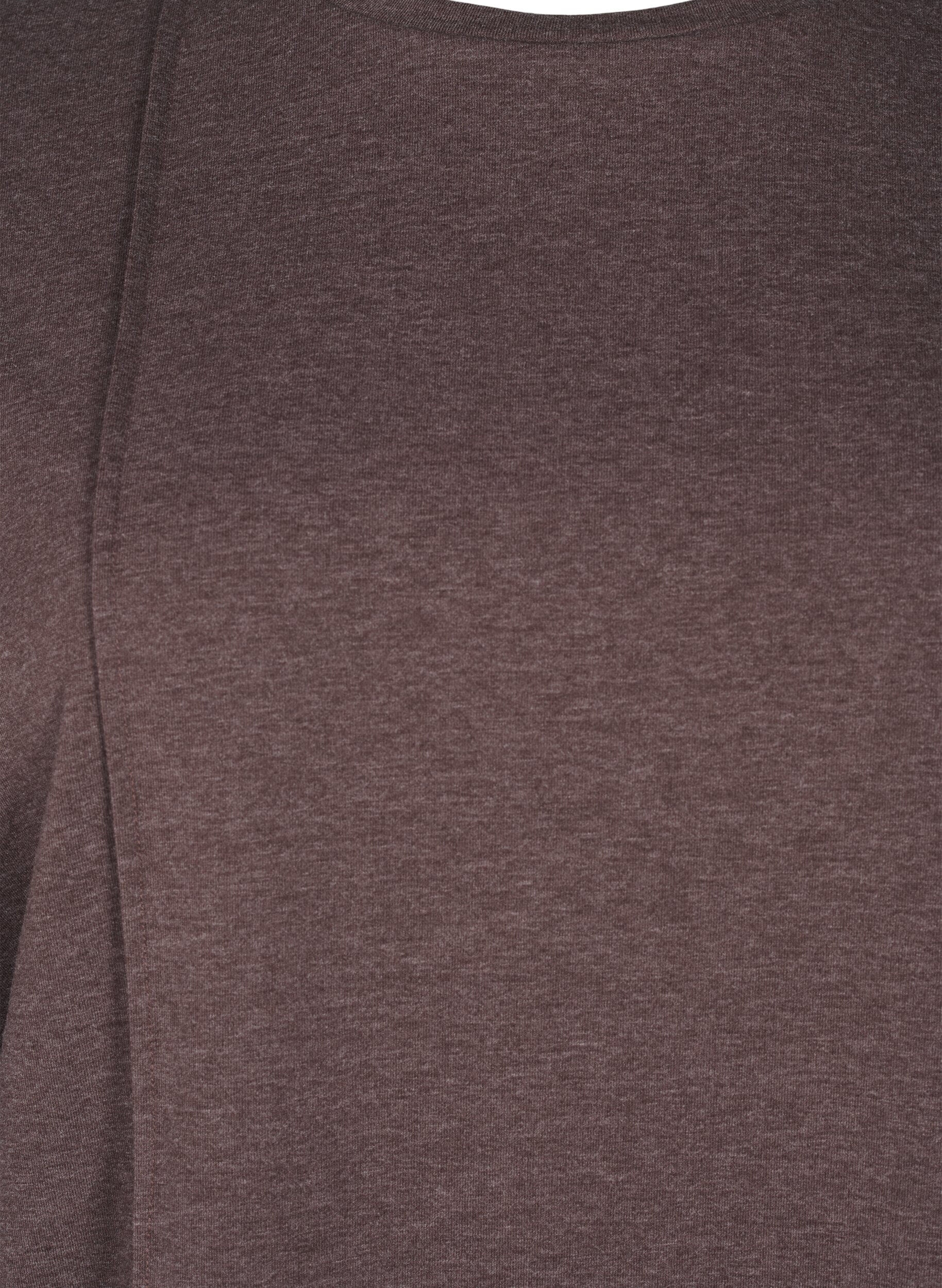 Zizzi Chemisier ample en jersey et &agrave; d&eacute;tails de couture, Marron, Packshot image number 2