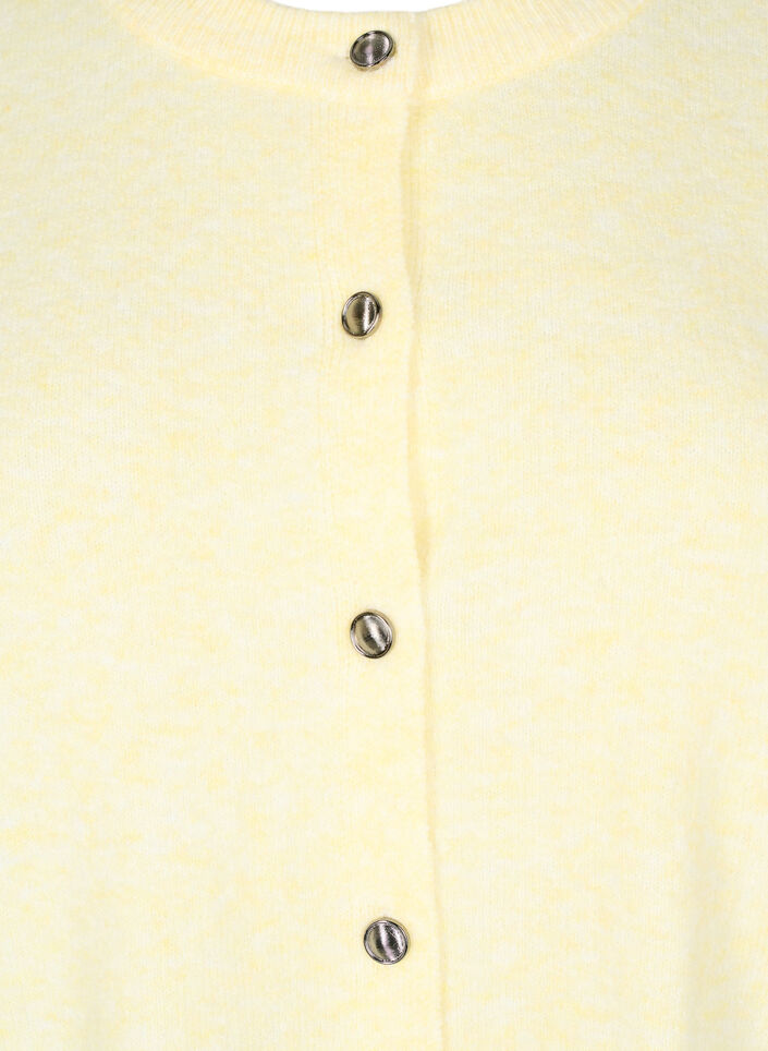  Cardigan en tricots &agrave; manches courtes, Jaune clair, Packshot image number 2
