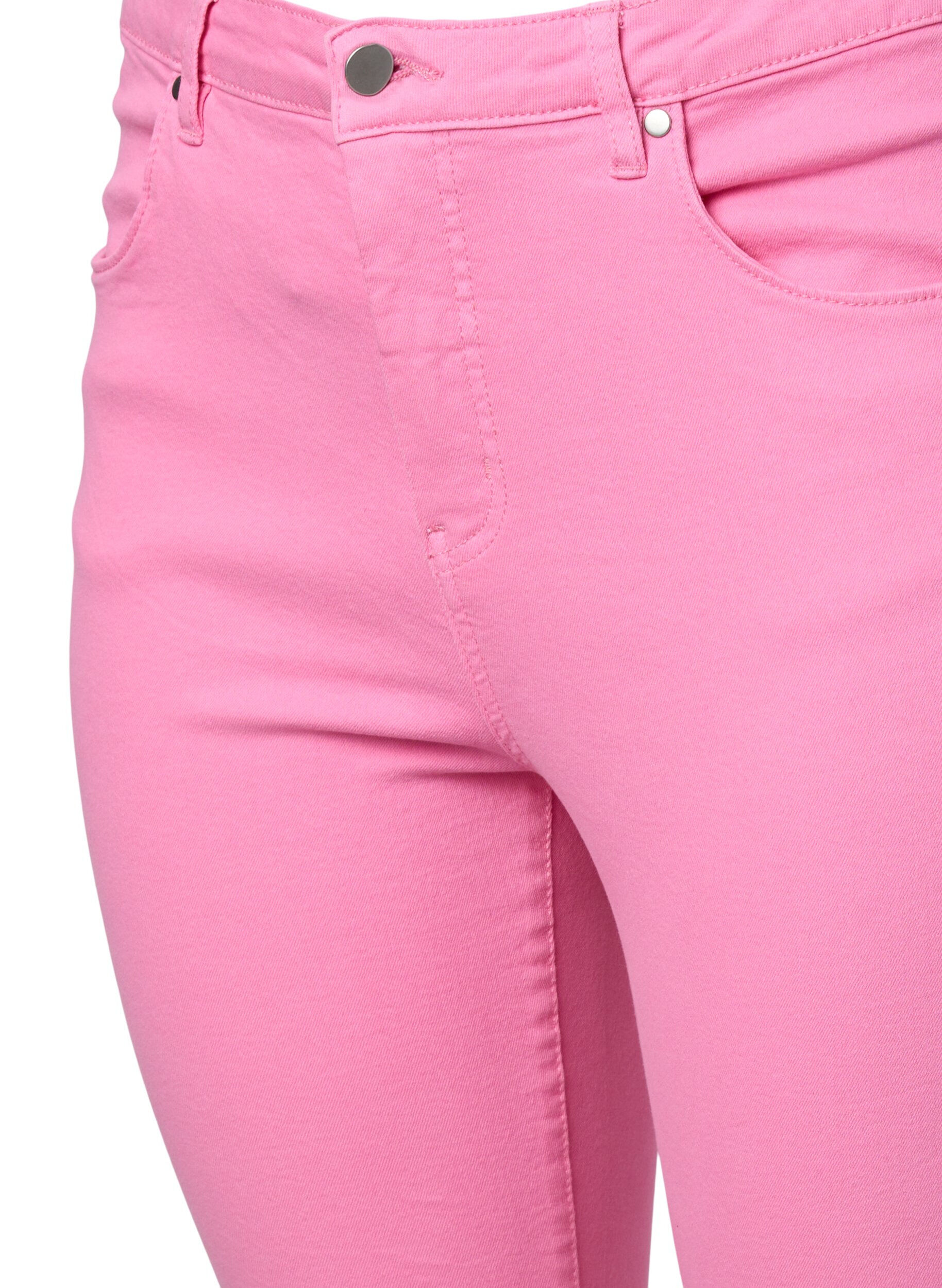 Zizzi Jeans Amy super slim avec taille haute, Rosebloom, Packshot image number 2