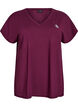 T-shirt de sport ample avec col en v, Bordeaux, Packshot image number 0