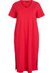 Robe T-shirt midi avec col en V, Rouge, Packshot image number 0