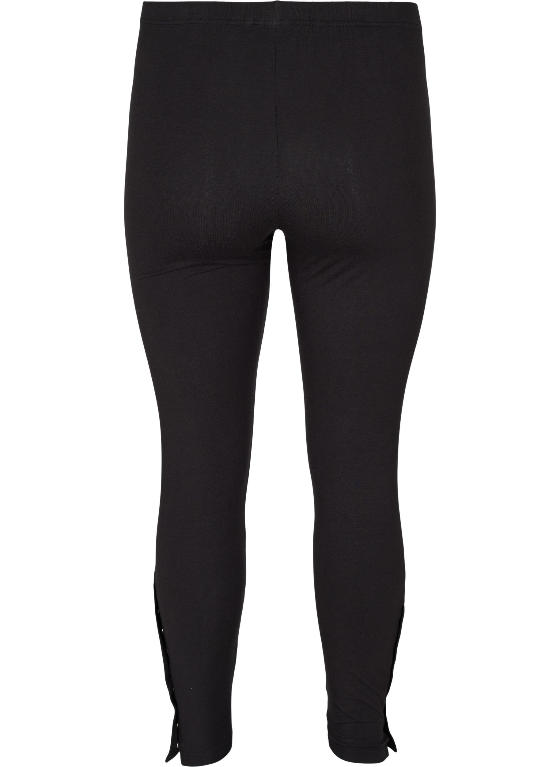 Zizzi Leggings en viscose avec boutons-pression, Noir, Packshot image number 1