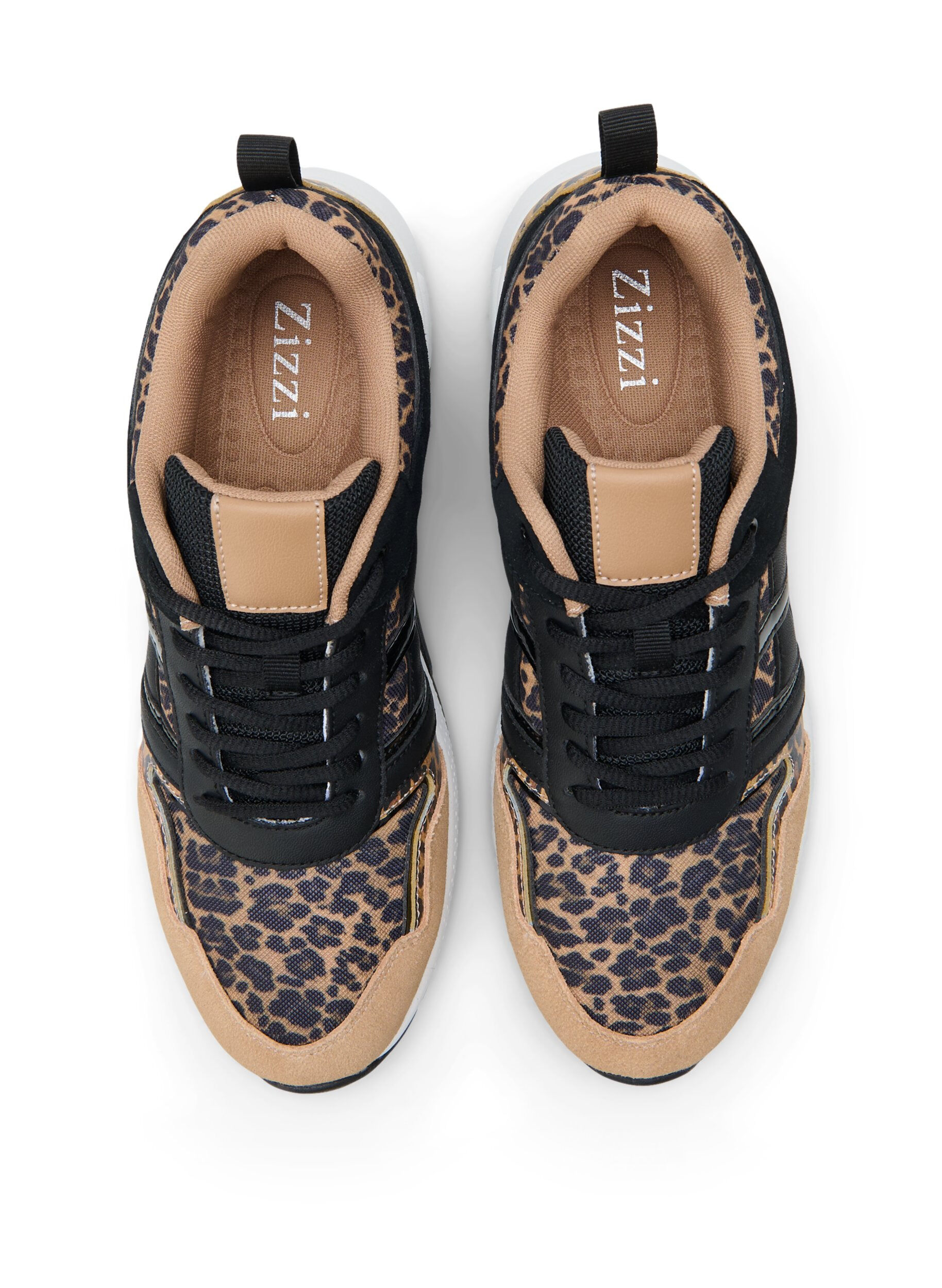 Zizzi Baskets &agrave; largeur large avec imprim&eacute; l&eacute;opard, Leopard Print, Packshot image number 2