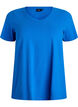 T-shirt basic uni en coton, Bleu, Packshot image number 0