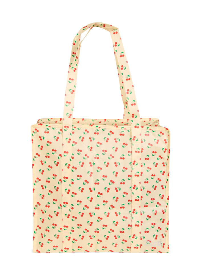 Sac de magasinage avec fermeture &eacute;clair, Jaune clair, Packshot image number 0