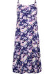 Robe à bretelles en viscose florale avec smocking, Blue Flower, Packshot image number 0