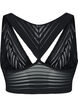 Soutien-gorge en mesh rayé, Black, Packshot image number 1