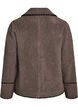 Veste teddy avec d&eacute;tails contrastants, Marron, Packshot image number 1