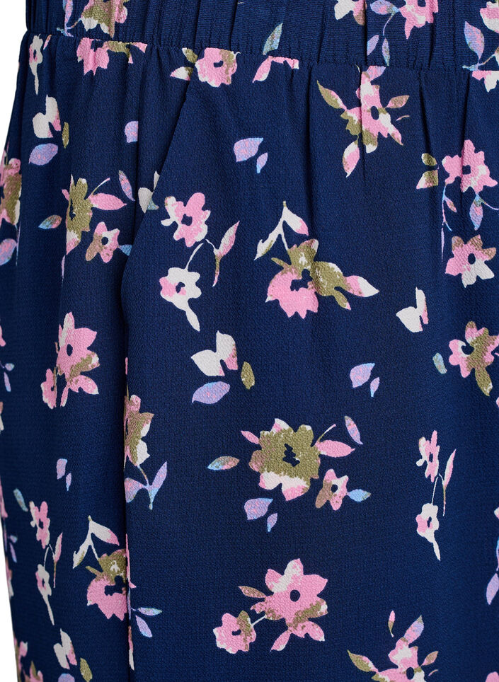 Pantalon ample avec imprim&eacute;, Bleu, Packshot image number 2