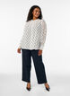 Blouse en viscose &agrave; col &agrave; volants, Blanc, Model image number 1