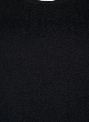 Chemisier texturé à manches longues, Black, Packshot image number 2