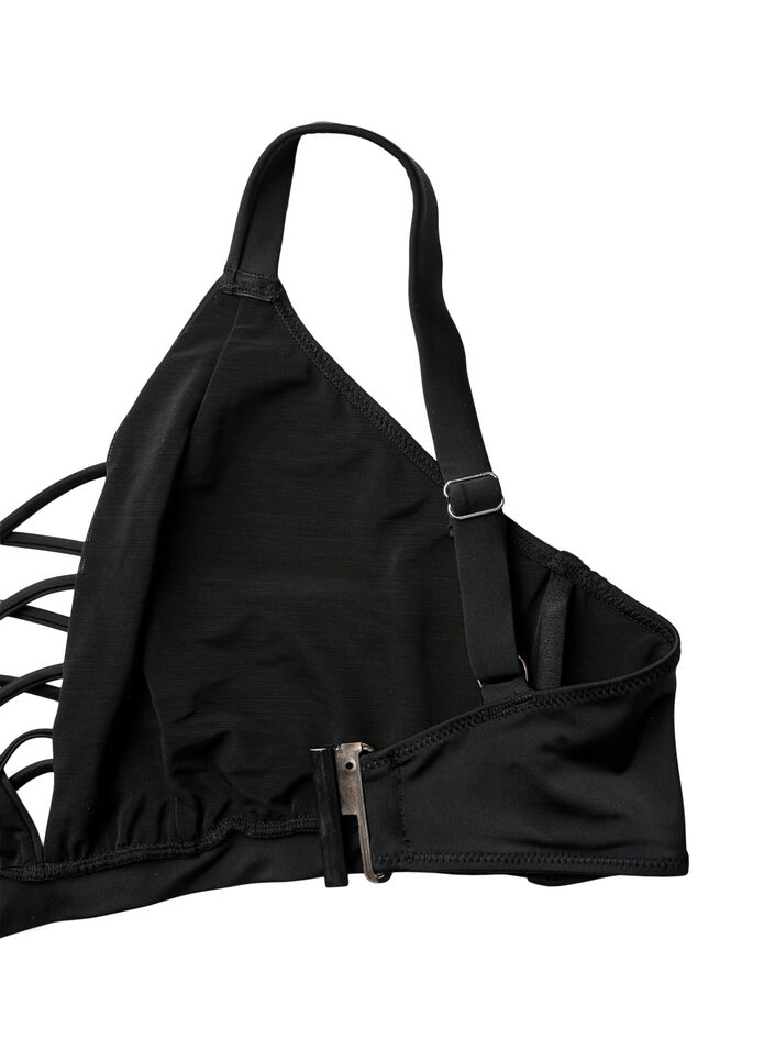 Haut de bikini avec détail string, Noir, Packshot image number 3