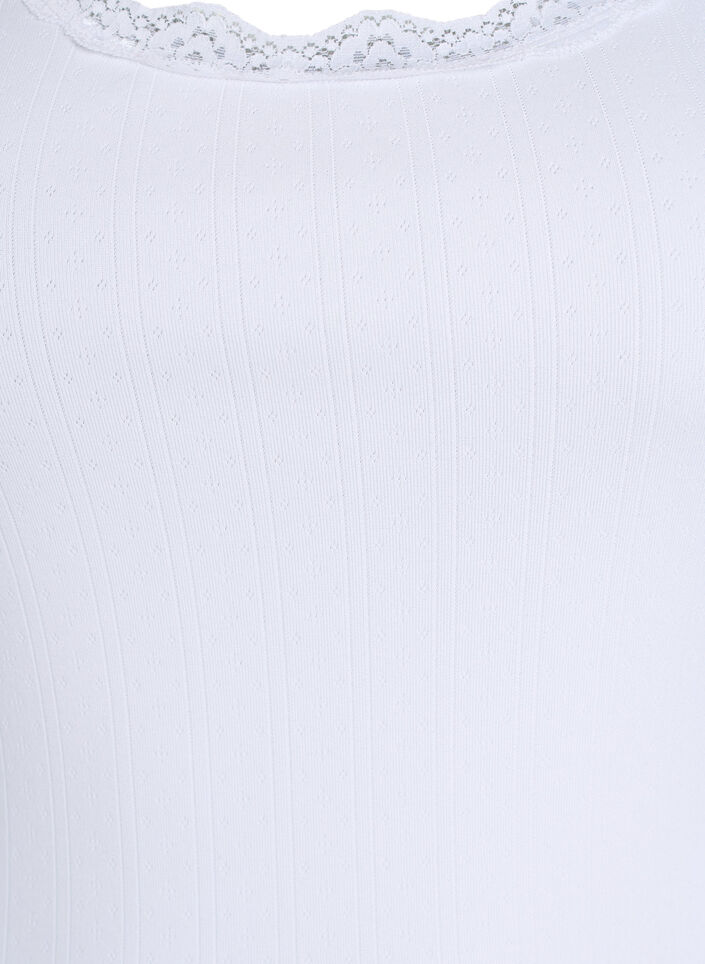 D&eacute;bardeur avec bordure en dentelle et broderie &agrave; &oelig;illets, Blanc, Packshot image number 2