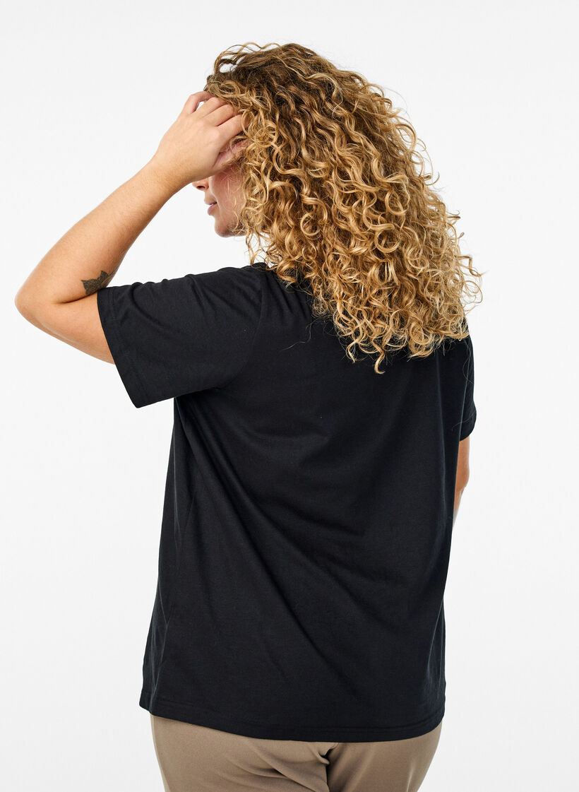 FLASH – T-shirt avec motif, Noir, Model image number 2