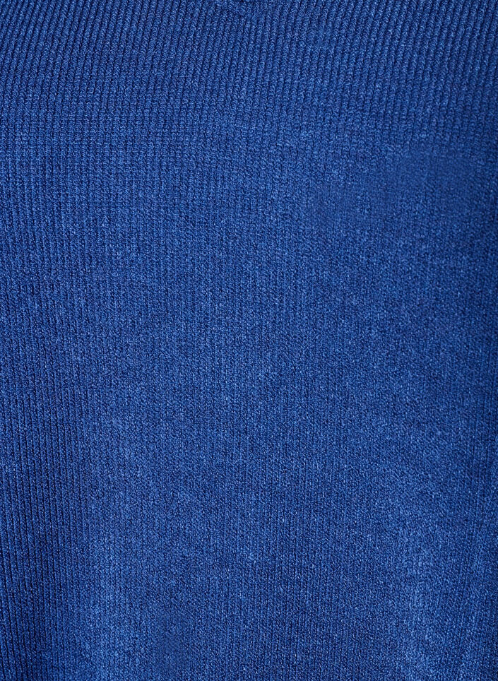 Blouse en jersey c&ocirc;tel&eacute; &agrave; coupe &eacute;vas&eacute;e, Bleu, Packshot image number 2