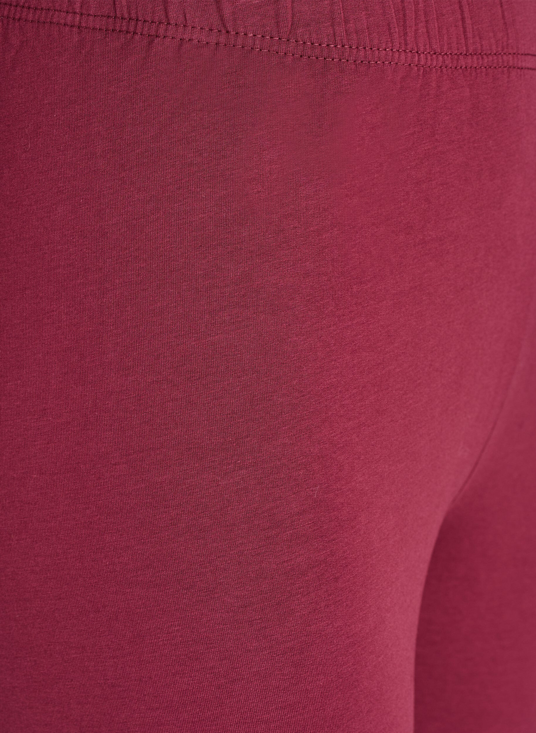 ZizziLeggings en coton avec doublure, Bordeaux fonc&eacute;, Packshot image number 2