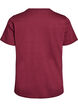 T-shirt basique en coton &agrave; col rond, Bordeaux fonc&eacute;, Packshot image number 1