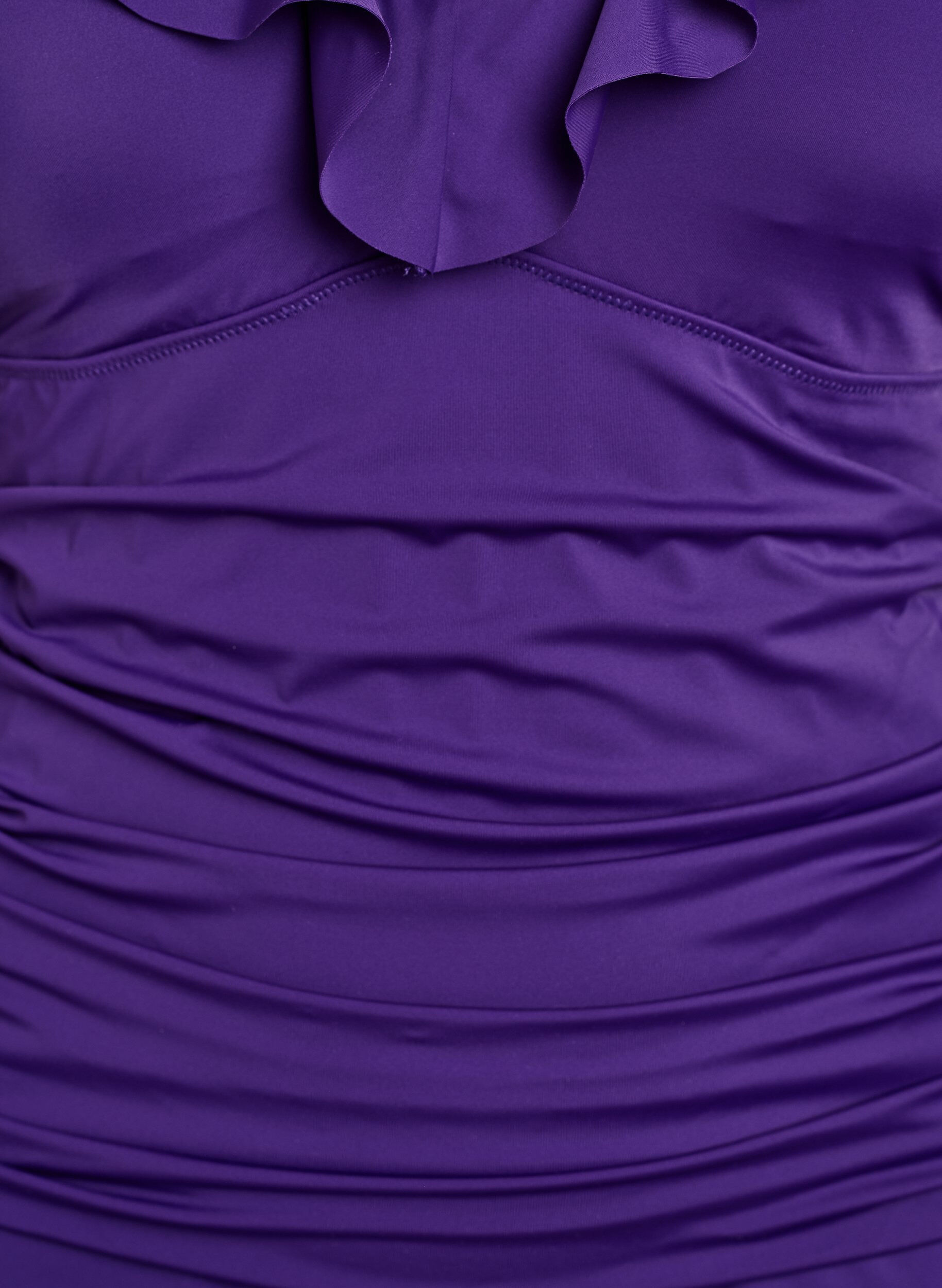 Zizzi Maillot de bain avec volants et inserts amovibles, Violet, Packshot image number 2