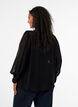 Blouse en viscose &agrave; col &agrave; volants, Noir, Model image number 2