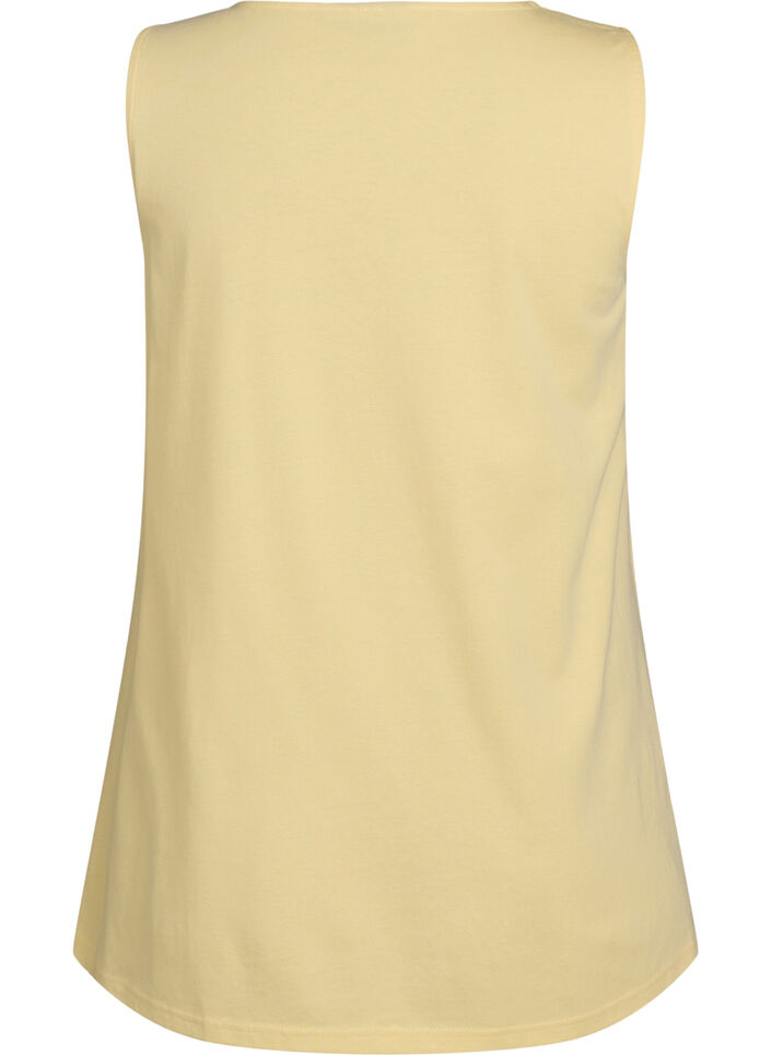 Top en coton avec forme en A, Jaune, Packshot image number 1