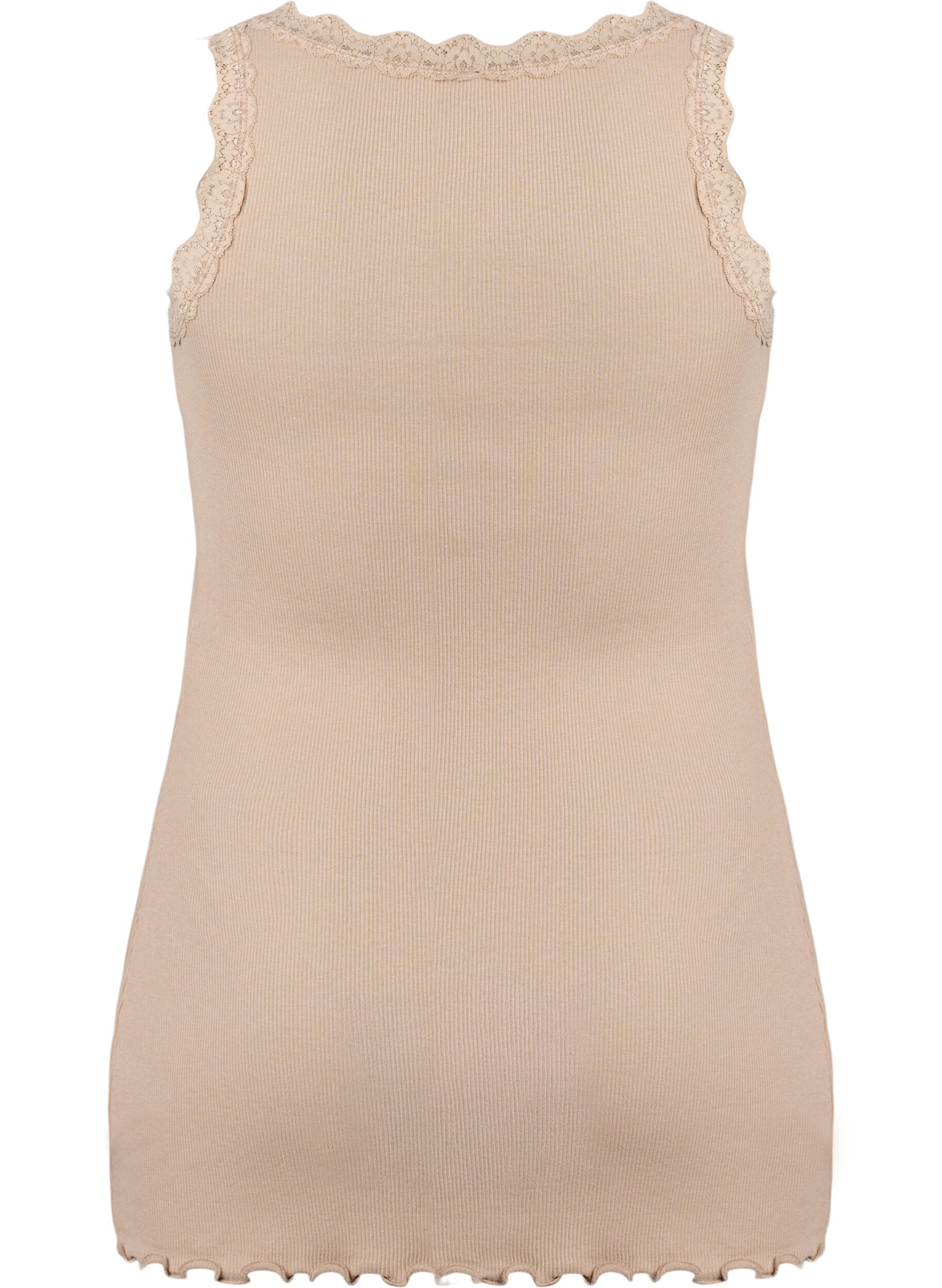 ZizziHaut avec bordure en dentelle, Beige, Packshot image number 1