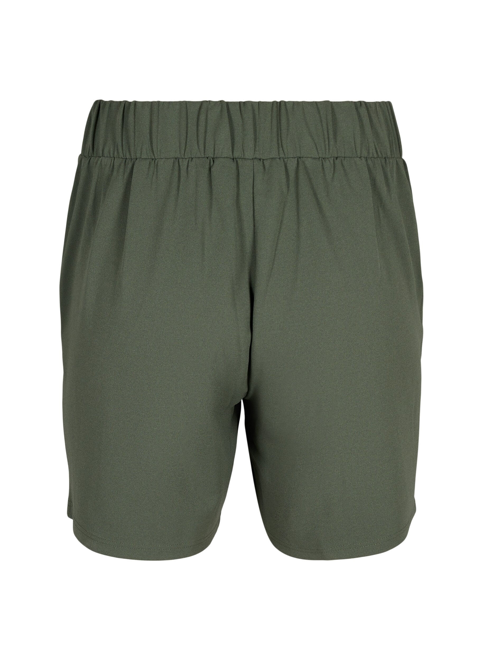 Zizzi Short avec poches et coupe ample, Vert, Packshot image number 1