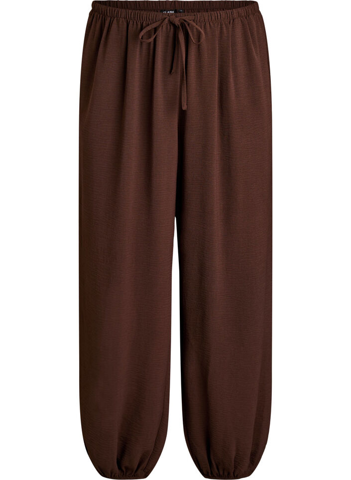 Pantalon balloon taille haute, Marron, Packshot image number 0