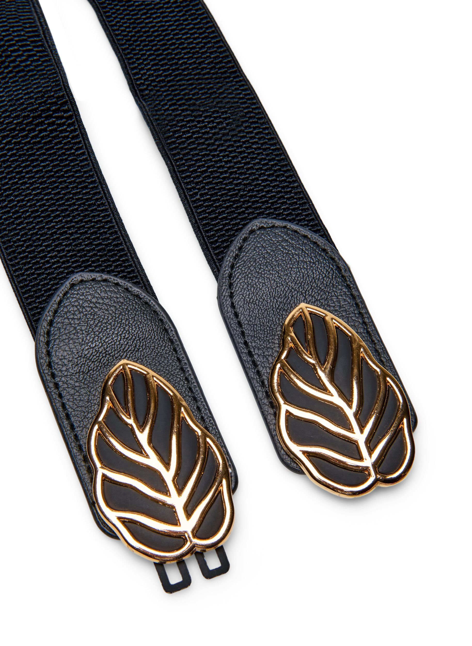 Zizzi Ceinture &eacute;lastique &agrave; boucle dor&eacute;e, Black, Packshot image number 2