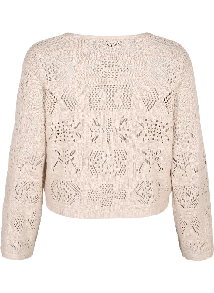 Cardigan en tricot avec cordon, Pumice Stone, Packshot image number 1