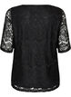Blouse en dentelle avec boutons d&eacute;coratifs, Noir, Packshot image number 1