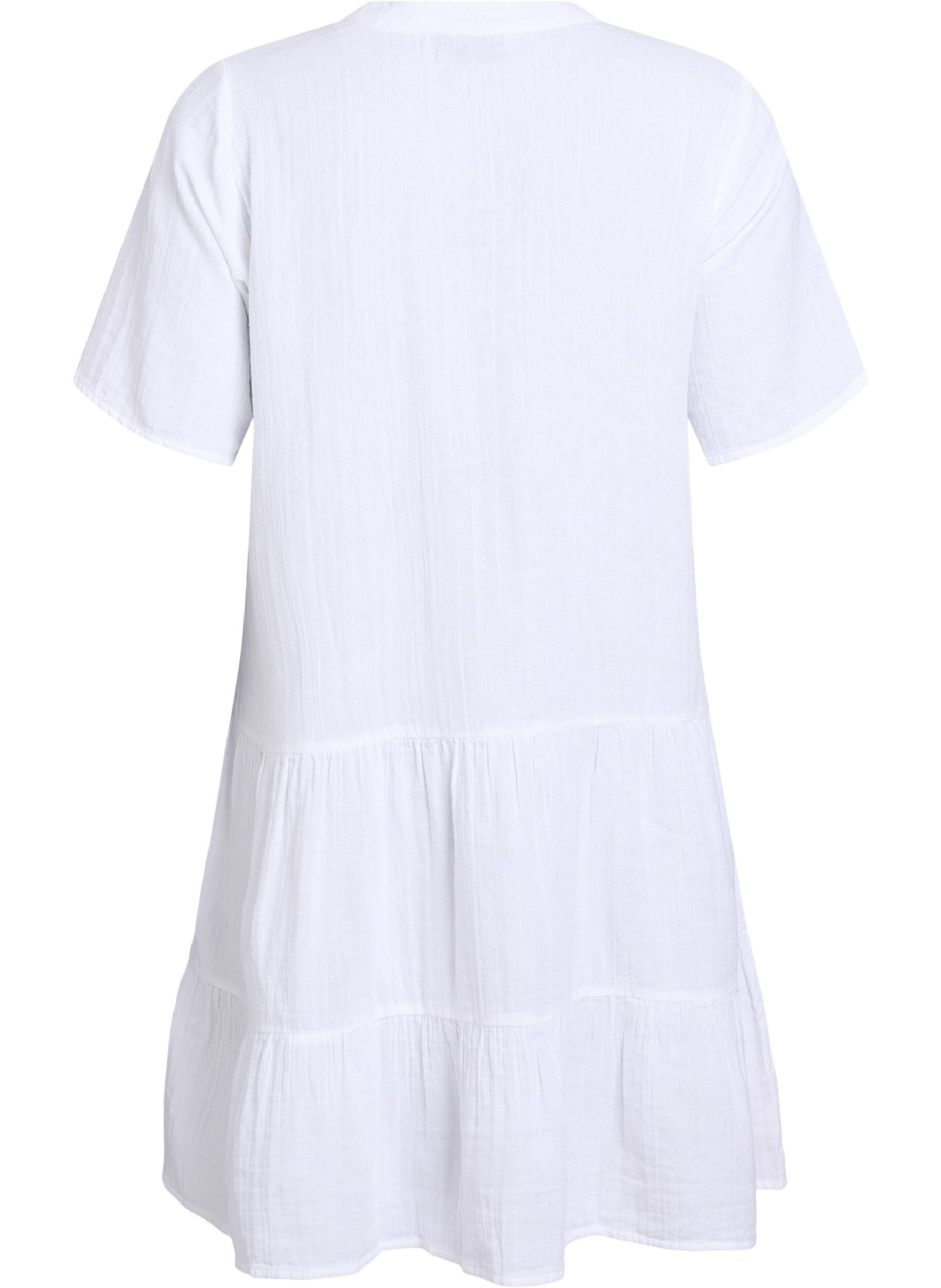 ZizziRobe courte &eacute;vas&eacute;e en mousseline de coton, Blanc, Packshot image number 1