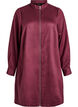 Longue chemise en faux suède avec fermeture éclair, Bordeaux, Packshot image number 0