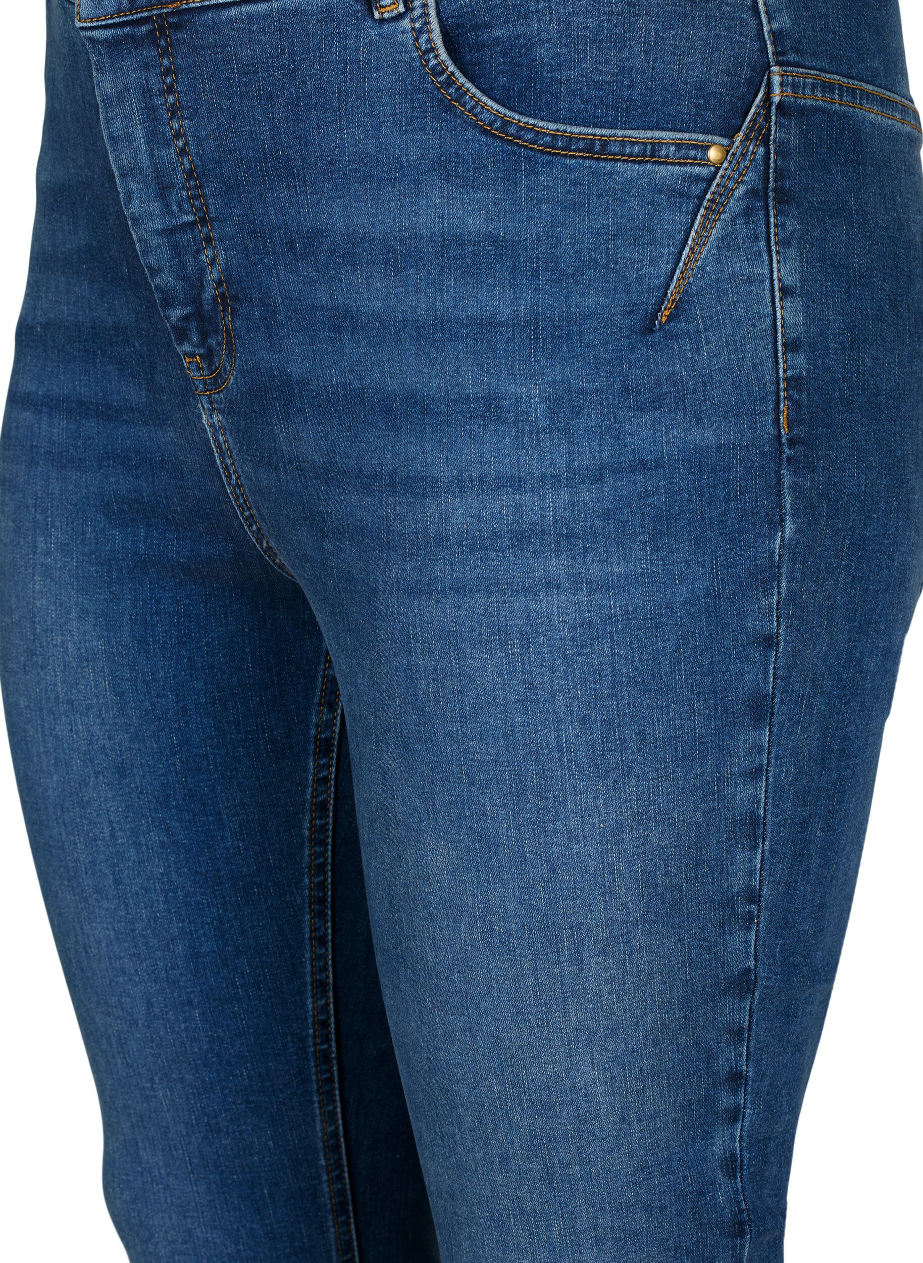 Zizzi Jeans Amy super mince avec taille haute, Blue denim, Packshot image number 2