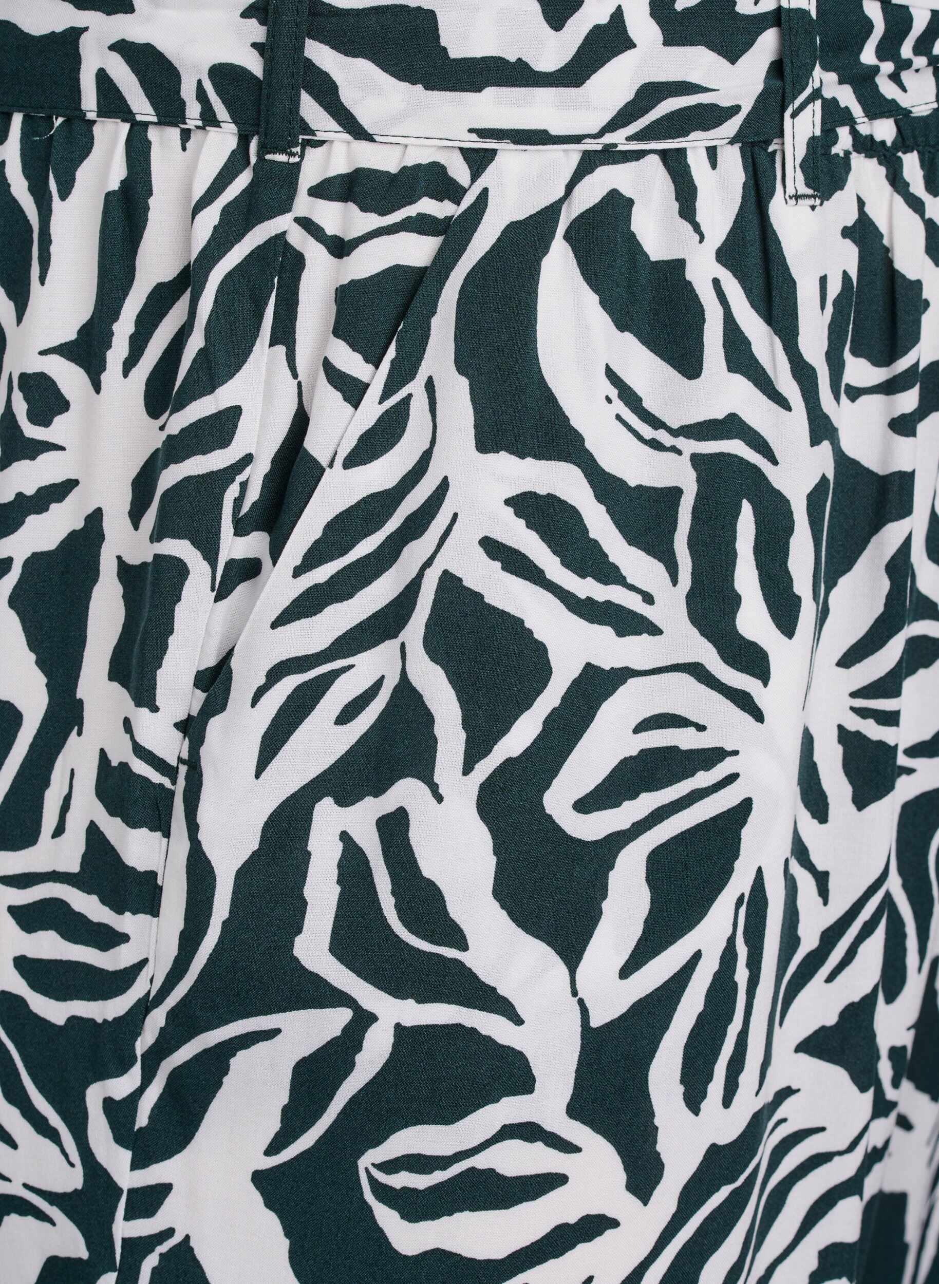 ZizziPantalon taille haute en viscose, Vert fonc&eacute;, Packshot image number 2