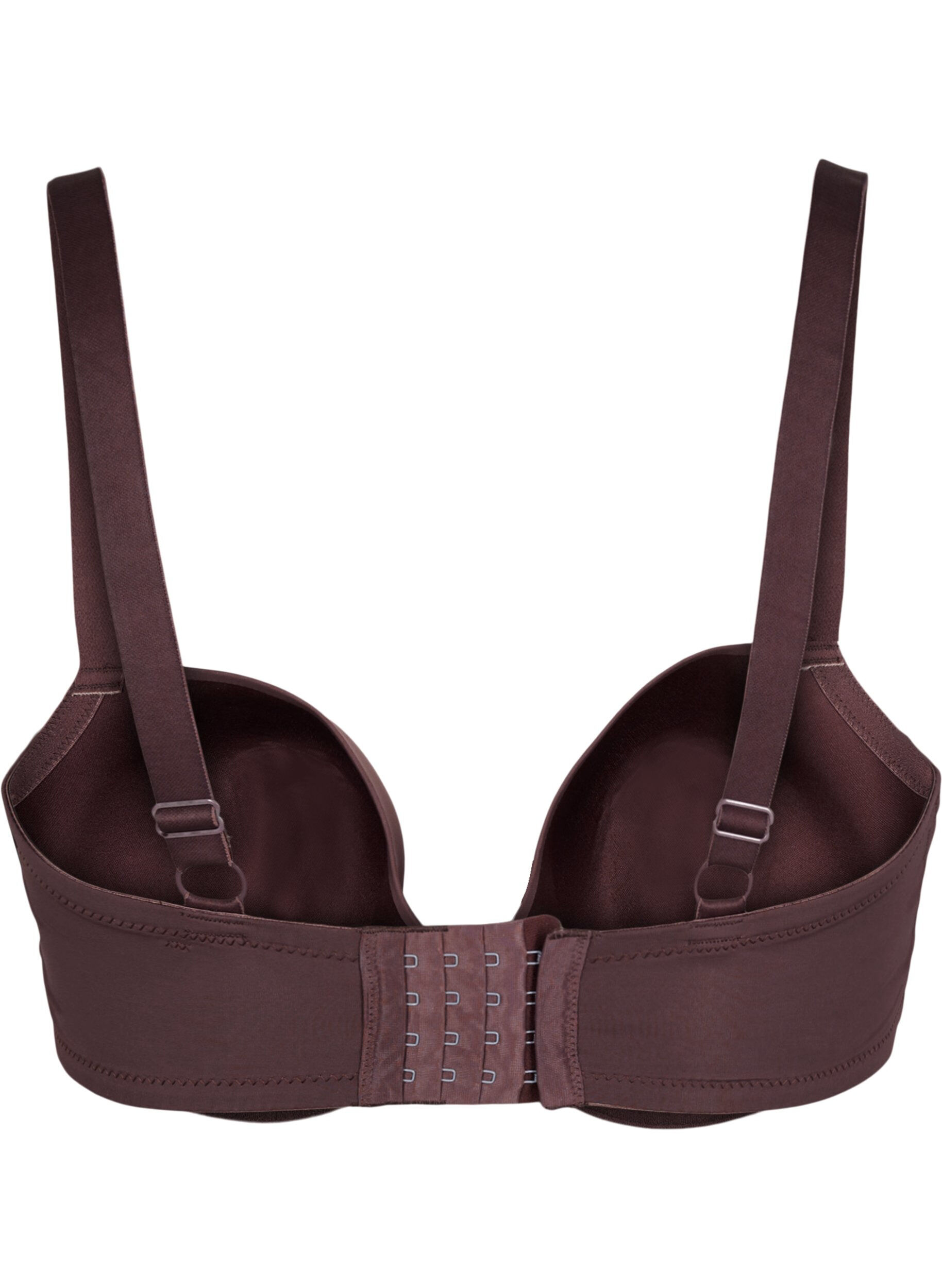 Zizzi Soutien-gorge moul&eacute; avec d&eacute;tail en forme de croix, Marron, Packshot image number 1