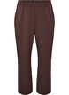 Pantalon de costume taille haute coupe droite, Marron, Packshot image number 0