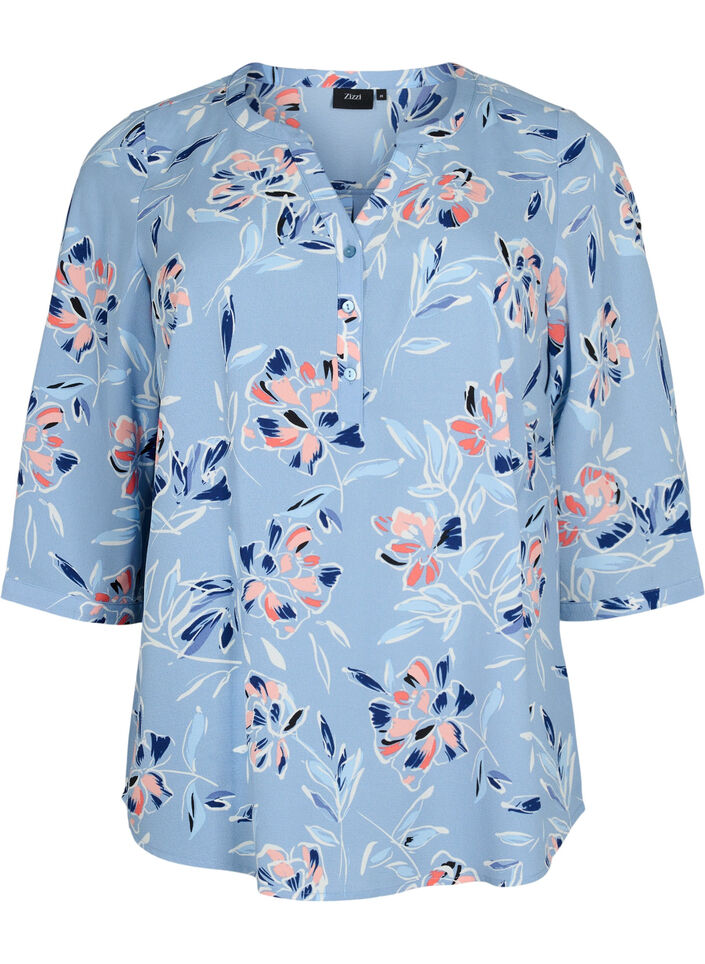 Blouse à manches 3/4, Outline Flower, Packshot image number 0