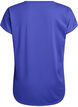 T-shirt de sport &agrave; manches courtes avec col en V, Violet, Packshot image number 1