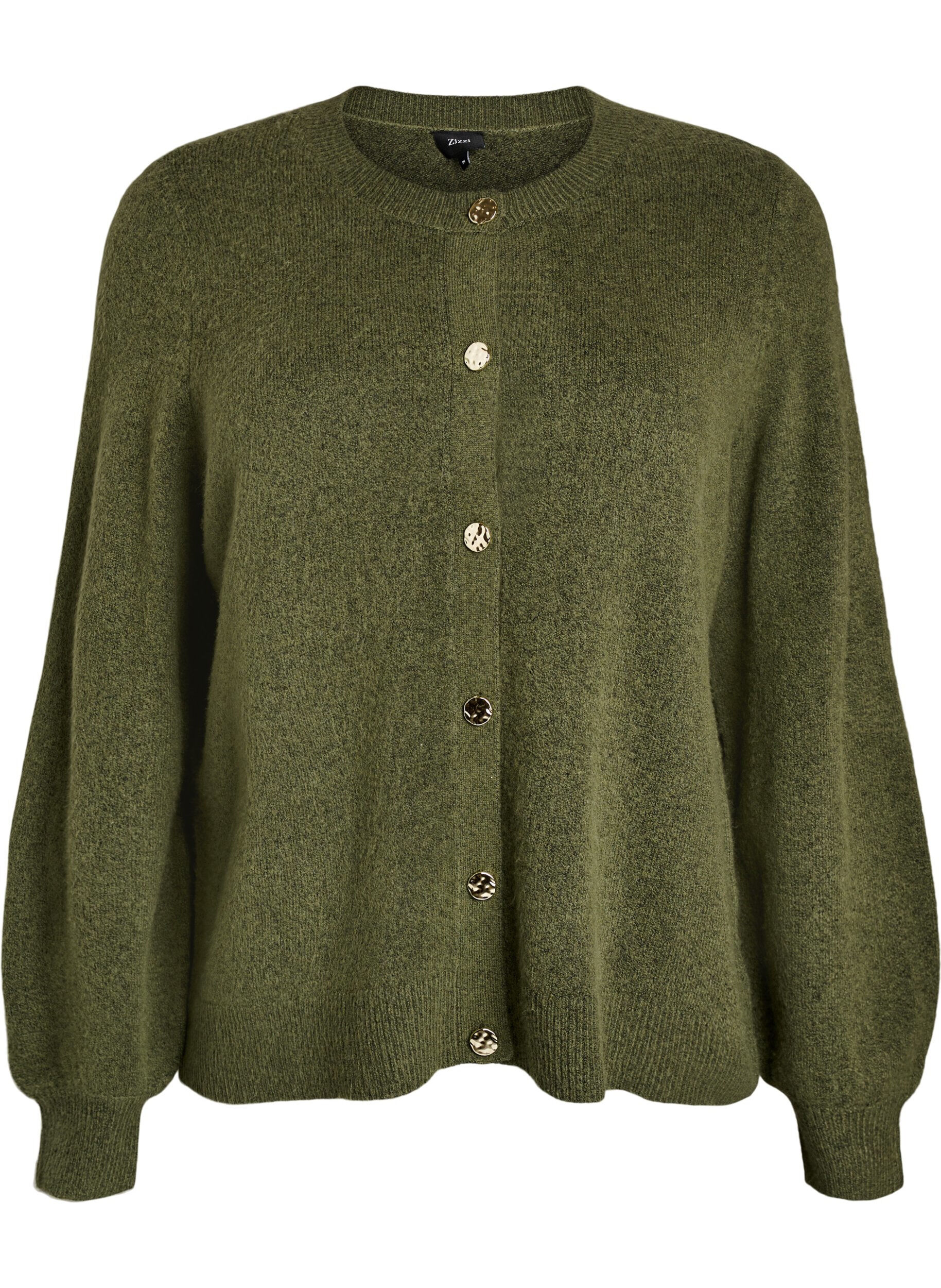 Cardigan en maille douce avec boutons dor&eacute;s