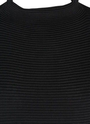 Robe en maille avec manches courtes, Black, Packshot image number 2