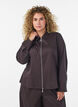 Chemise courte avec un zip &agrave; double curseur, Marron, Model image number 0