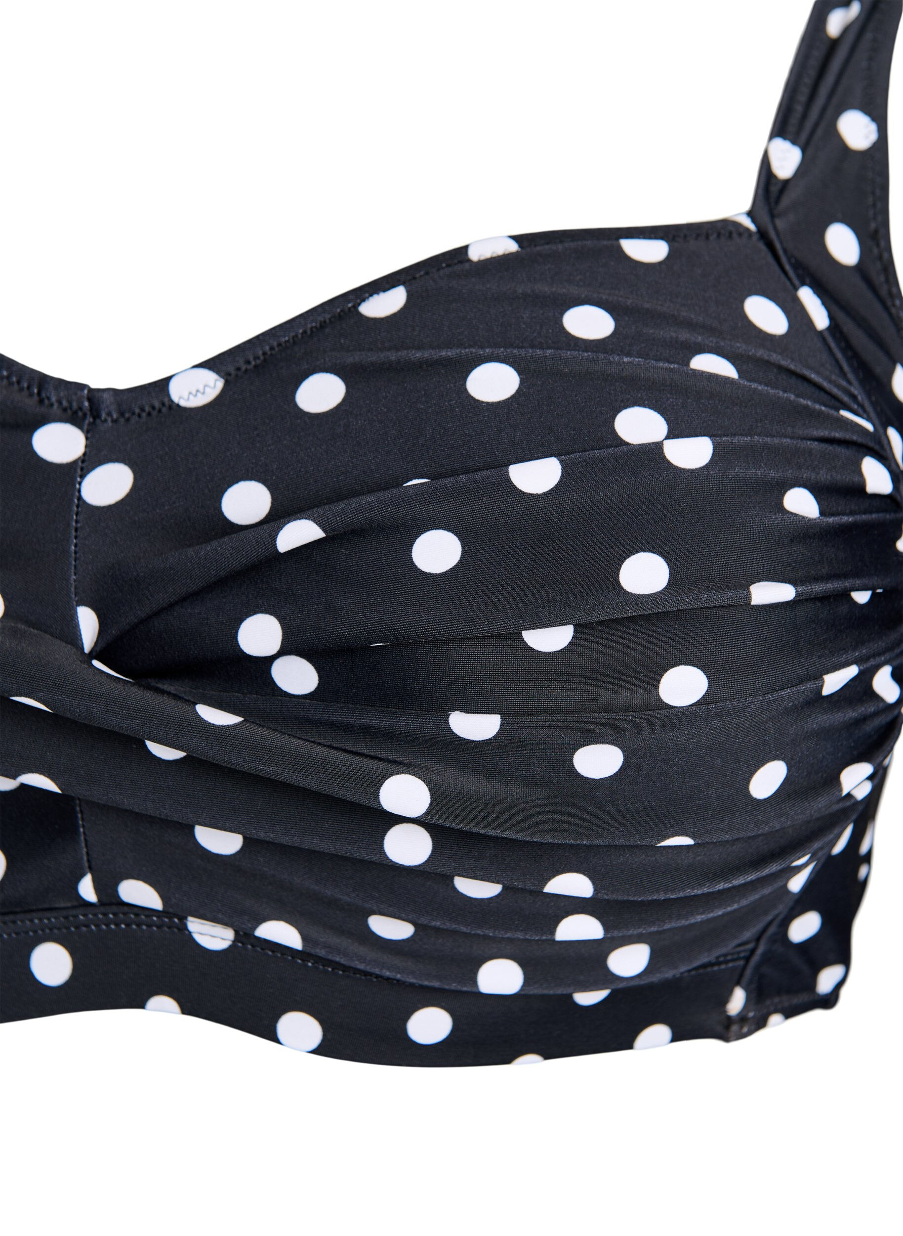 Zizzi Haut de bikini rembourr&eacute; et imprim&eacute;, Noir, Packshot image number 2