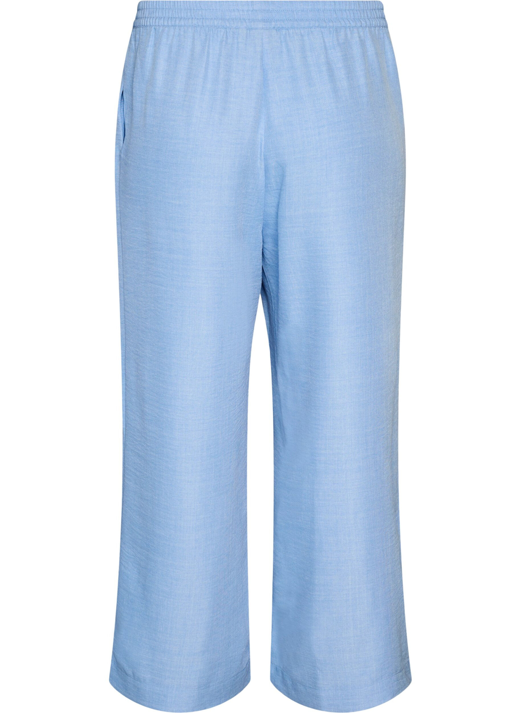 ZizziPantalon ample avec ceinture &eacute;lastique et poches, Bleu Clair, Packshot image number 1