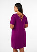 Chemise de nuit en viscose à manches courtes avec détail au dos, Violet, Model image number 2