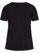T-shirt en coton uni basique, Noir, Packshot image number 1