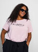 T-shirt imprim&eacute;, Rose, Model image number 0