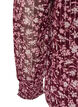 Chemisier &agrave; imprim&eacute; floral et fil paillet&eacute;, Bordeaux, Packshot image number 3